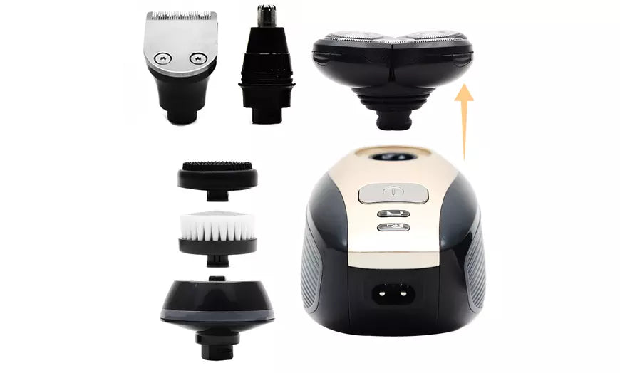 5 in 1 4D Rotary Electric Shaver Beard Trimmer Rechargeable Bald Head Shaver