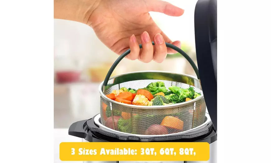 Kitchen Steamer Basket & Strainer Excellent For Eggs Vegetables, Spaghetti