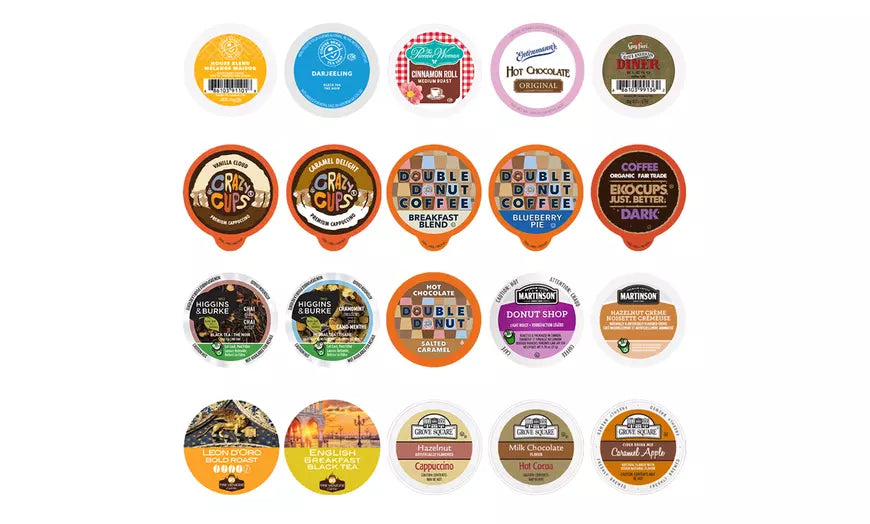 Premium Gift Box Sampler Bold, Coffee, Flavored, or Mix K-Cups, 20 Count