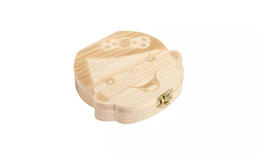 Wooden Storage Keepsake Box For Baby Teeth