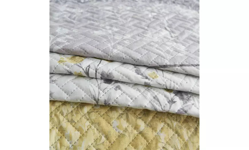 JML Quilt Set 3-Piece Bedspread With 2 Pillow Shams, Soft & Lightweight Coverlet