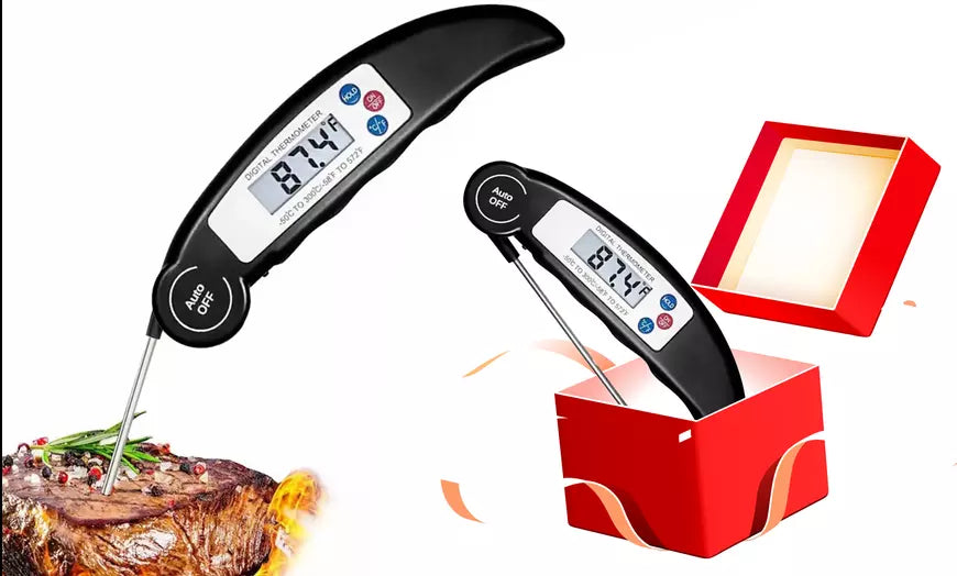 Instant Read Meat Thermometer Digital Waterproof Thermometer with Backlight LCD