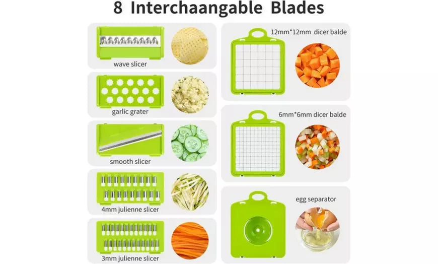 Vegetable & Fruit Slicer Set 14 in 1 Food Chopper