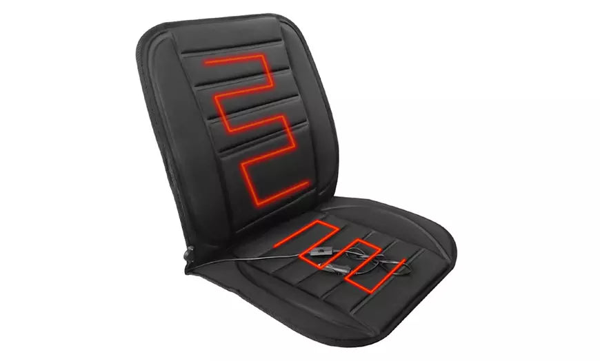 12V Heated Car Seat Cushion Cover w/ Adjustable Temperature Controller