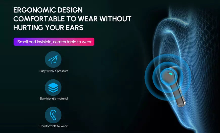 Dual Noise Cancelling Wireless Earbuds BT5.3 Bluetooth Headphones IPX6 Earphones