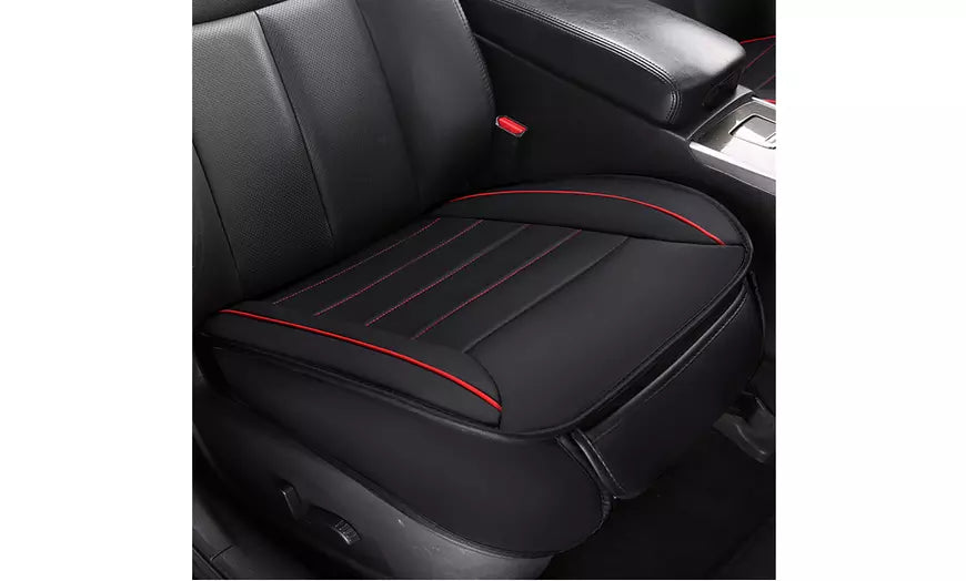 PU Leather Edge Wrapping Car Seat Cover Bamboo Charcoal Breathable Cushion Pad