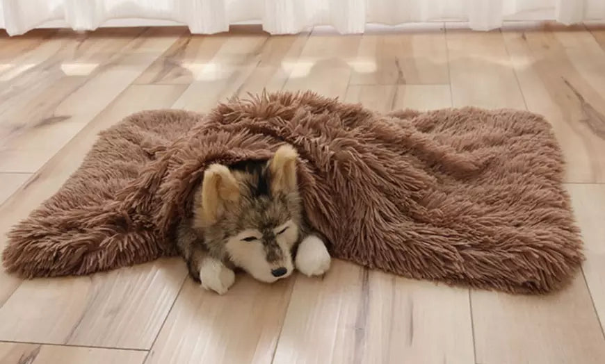Pets Dog Cat Sleeping Bed Mat Soft Plush Warm Blanket Cover
