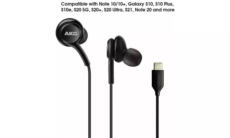 Samsung AKG Headphones Type C Wired Earbuds with Mic Galaxy S20 Plus S21 Note 20