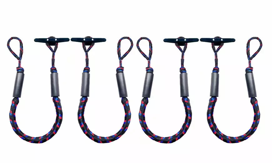 4 Pack Boat Dock Lines Bungee Docking Rope Mooring Rope Bungee Shock Cords