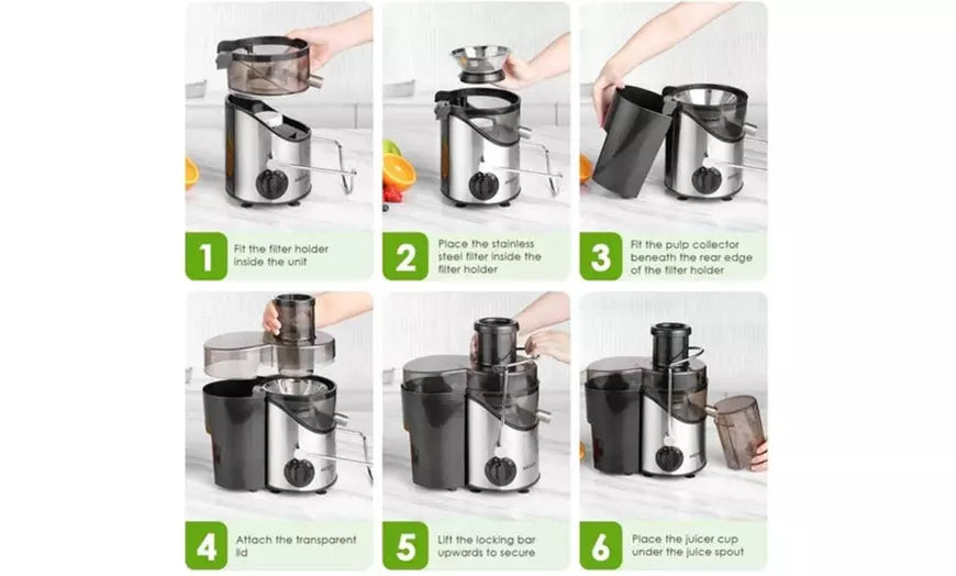 AICOOK Centrifugal Self Cleaning Juicer and Juice Extractor