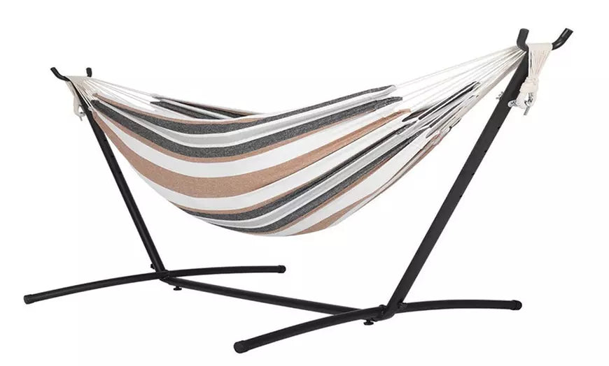 Outdoor Double Person Woven Cotton Hammock With Or Without Stand