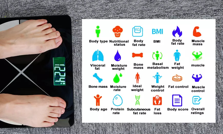 Smart Body Composition Scale Digital App Scale with BMI Health Analysis