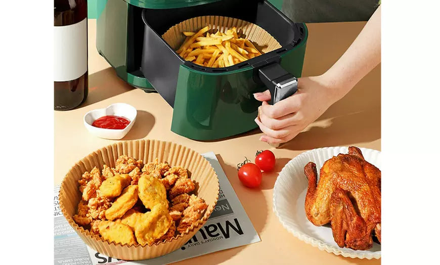 100 pcs Air Fryer Paper Liner Disposable Non-stick for Baking Roasting Microwave