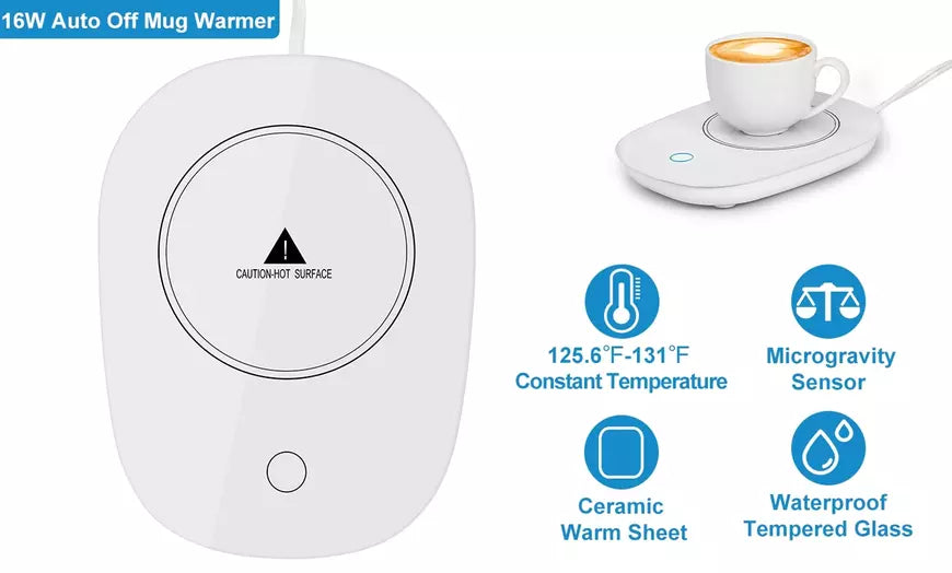 Auto On/Off Thermostat Gravity Sensor Electric Warmer for Cups & Mugs