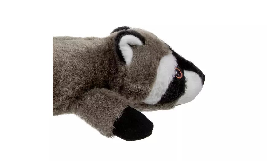 goDog Flatz Squeaky Plush Dog Toy with Chew Guard Technology