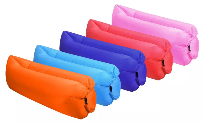 Inflatable Lounger Air Sofa Lazy Bed Couch w/ Portable Organizing Bag