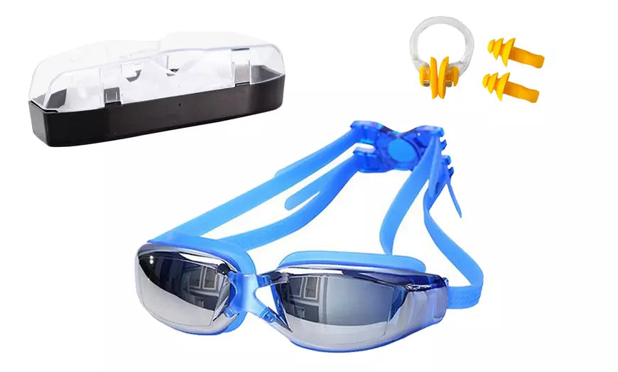 Swim Goggles,Adjustable Swimming Goggles No Leaking Anti Fog UV Protection