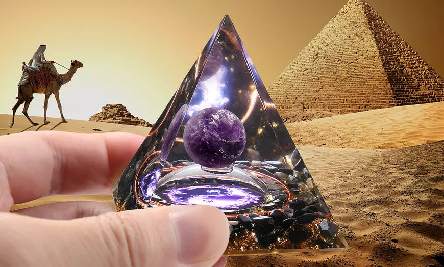 Healing Crystal Pyramid Energy Generator Reiki Chakra