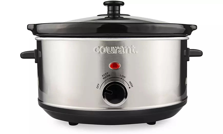 Courant 1.5- 8.5 Quart Oval Slow Cooker, Stainless Steel