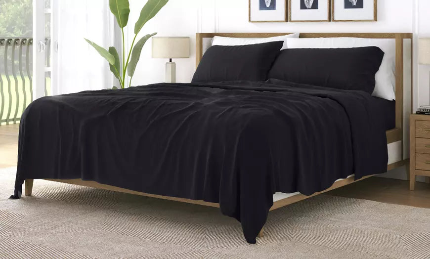 Simply Soft 4-Piece Luxurious Bamboo Bed Sheet Set with Deep Pockets