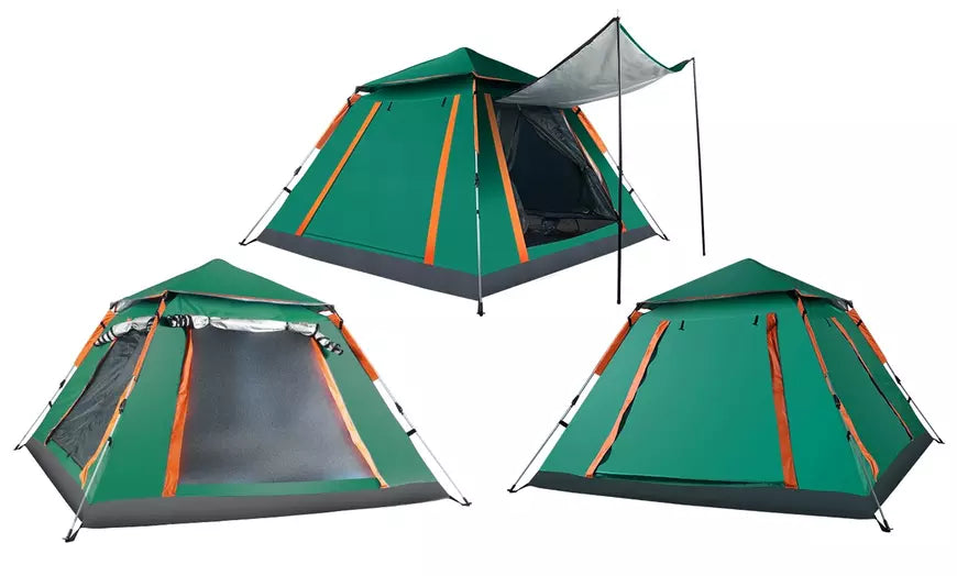 LakeForest 4-5 Person Camping Tent Waterproof Tent w/ 2 Mosquito Net Windows