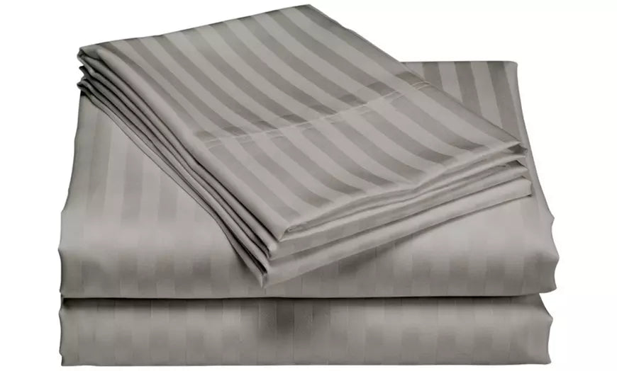 600 Thread Count Egyptian Quality Cotton Stripe Sheet Set