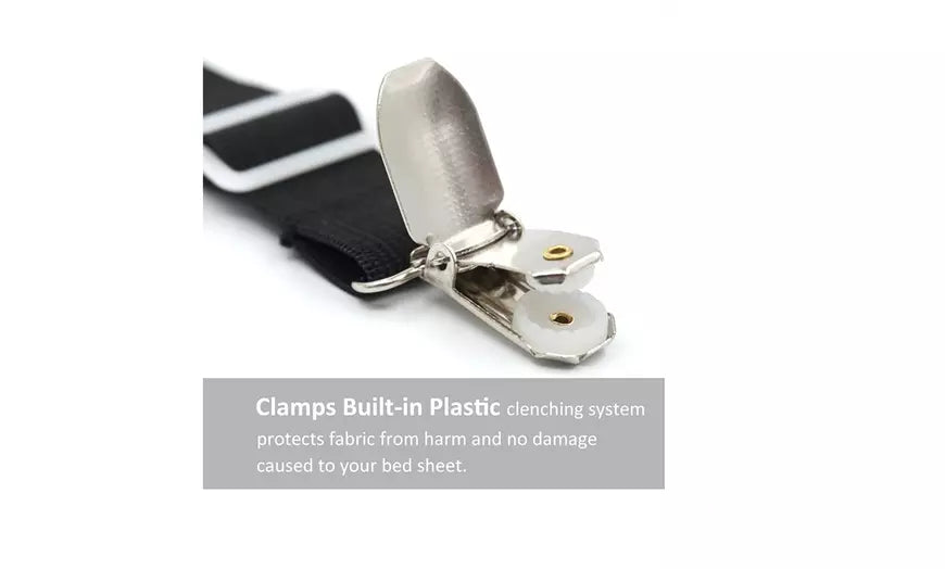 4Pcs/set Elastic Bed Sheet Grippers Belt Fastener Clips Mattress Cover Holder