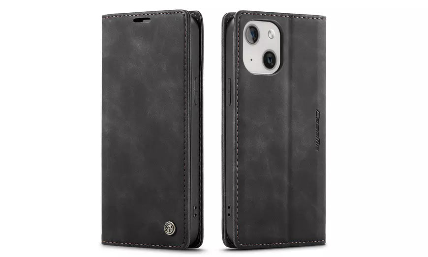 For iPhone 13 Pro Max/13/13 Pro Leather Flip Magnetic Wallet Card Slot Case