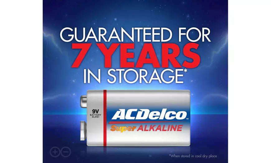 ACDelco 9 Volt Batteries, 7 Year Shelf Life