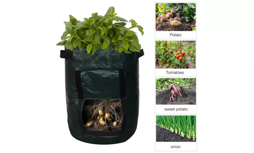 7/10 Gallon Heavy Duty Garden Potato Grow Bags Pots with Handles