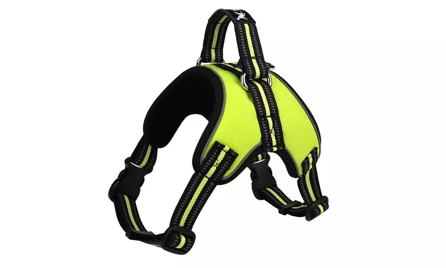 Oxford Dog Harness Reflective Fluorescent Adjustable Vest Outdoor Walking