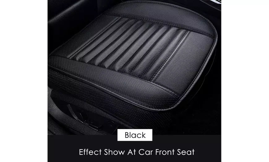 PU Leather Edge Wrapping Car Seat Cover Bamboo Charcoal Breathable Cushion Pad