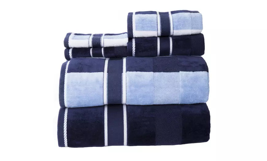 Lavish Home 100% Cotton Oakville Velour 6 Piece Towel Set