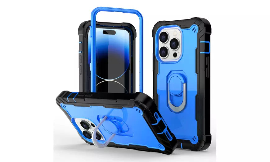 For iPhone 14 Pro Max /14 Plus /14 Case Shockproof Cover Kickstand 3-in-1 Rugged