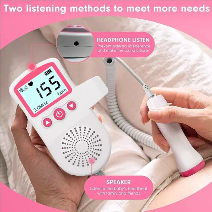Baby Heartbeat Fetal Doppler Monitor for Pregnancy